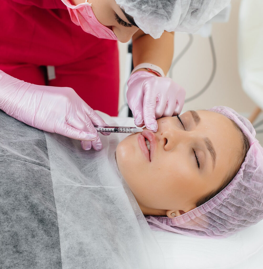 Dermal Filler Injection for Lip & Cheek Enhancement