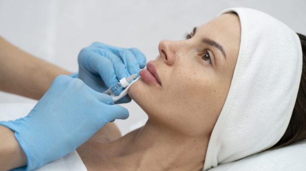 Lip and cheek enhancement with dermal fillers