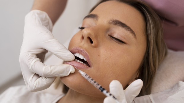 Natural lip enhancement using hyaluronic acid filler