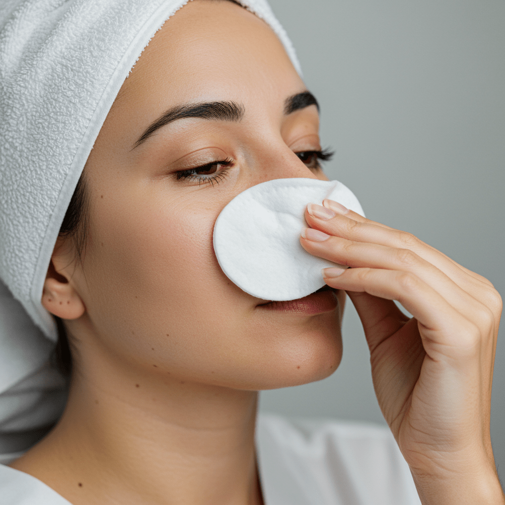 Cold compress after nose filler to reduce swelling