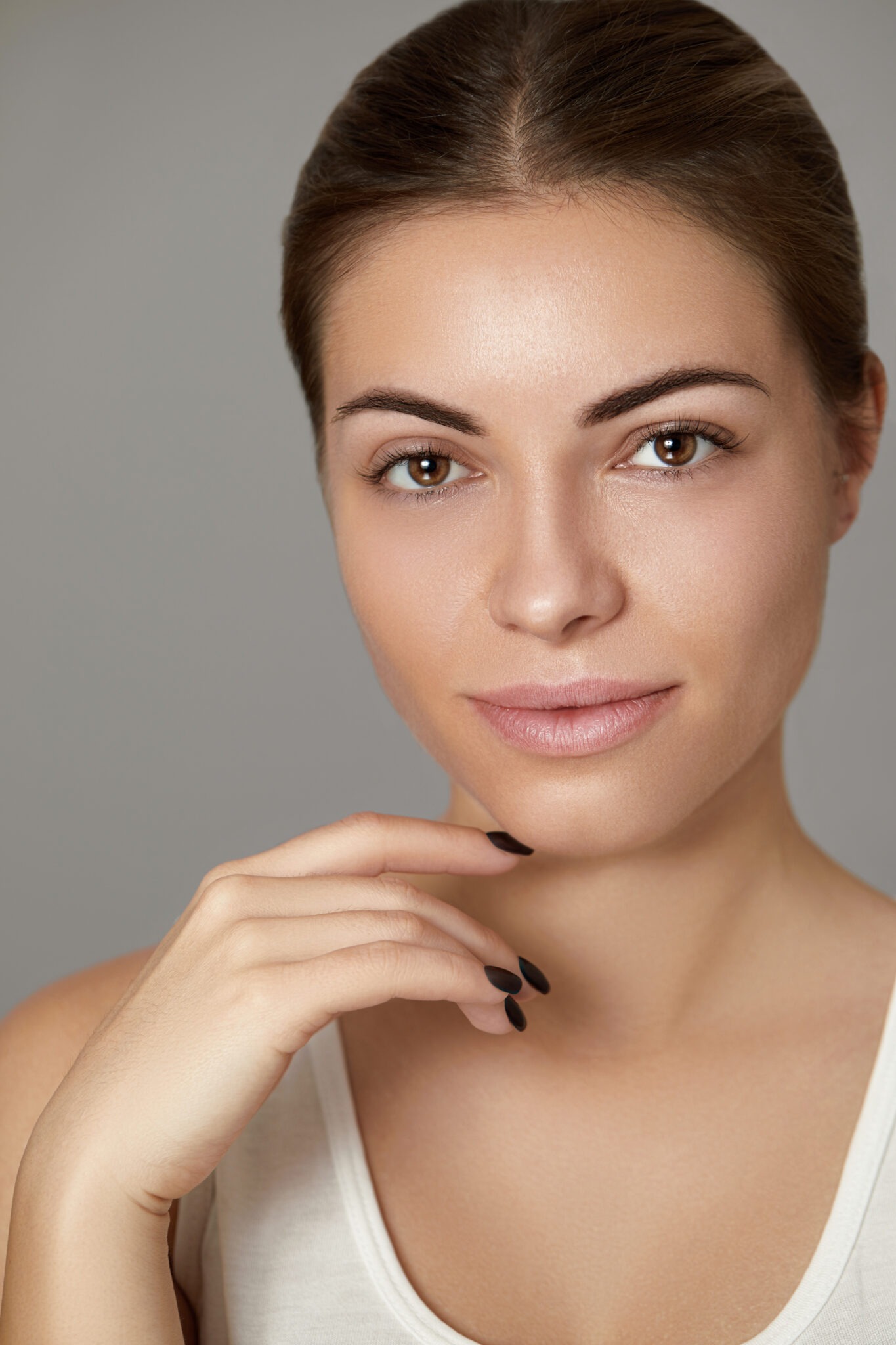 Natural facial volume and glow after collagen treatment
