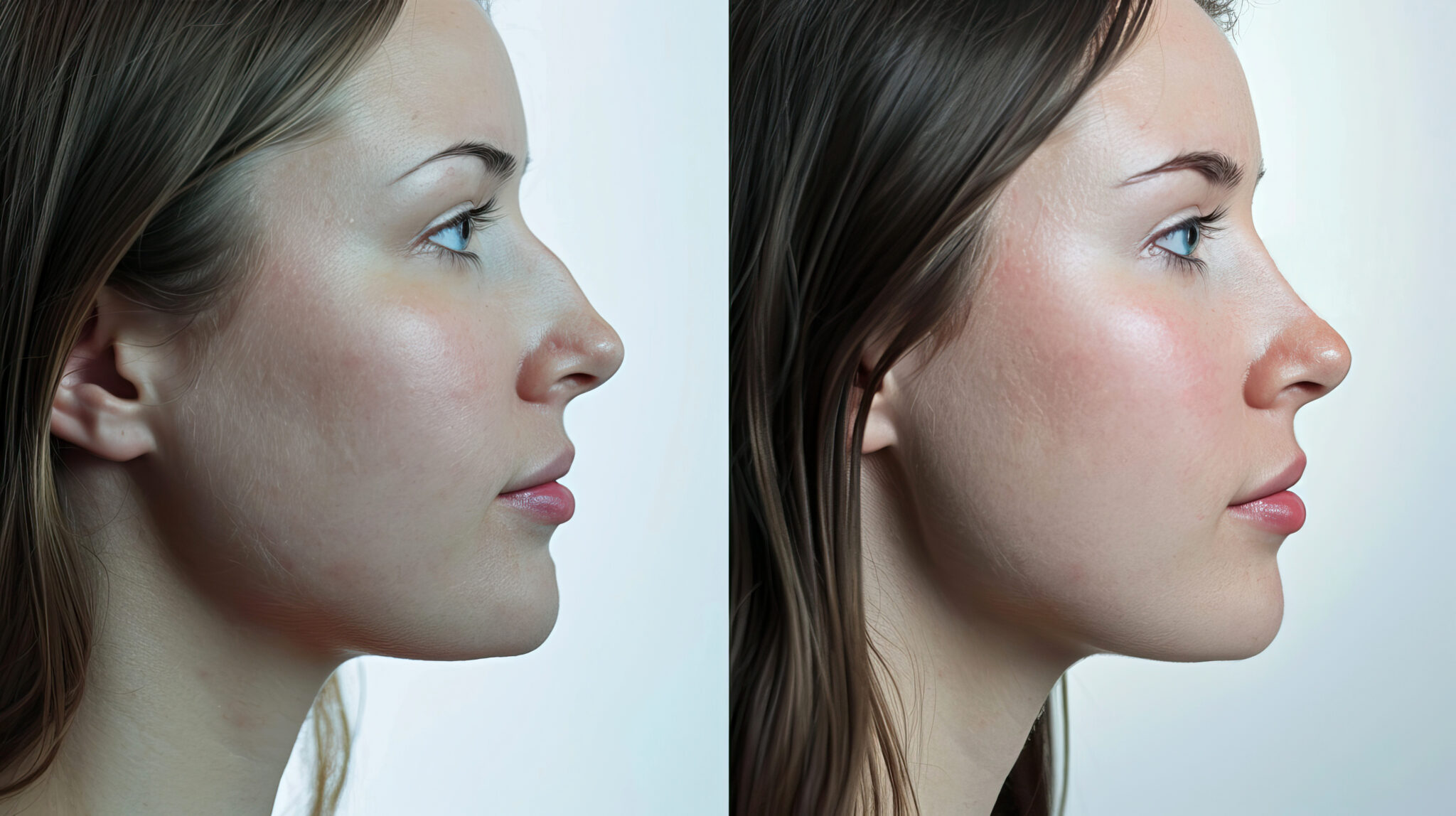 Before and after liquid rhinoplasty natural results