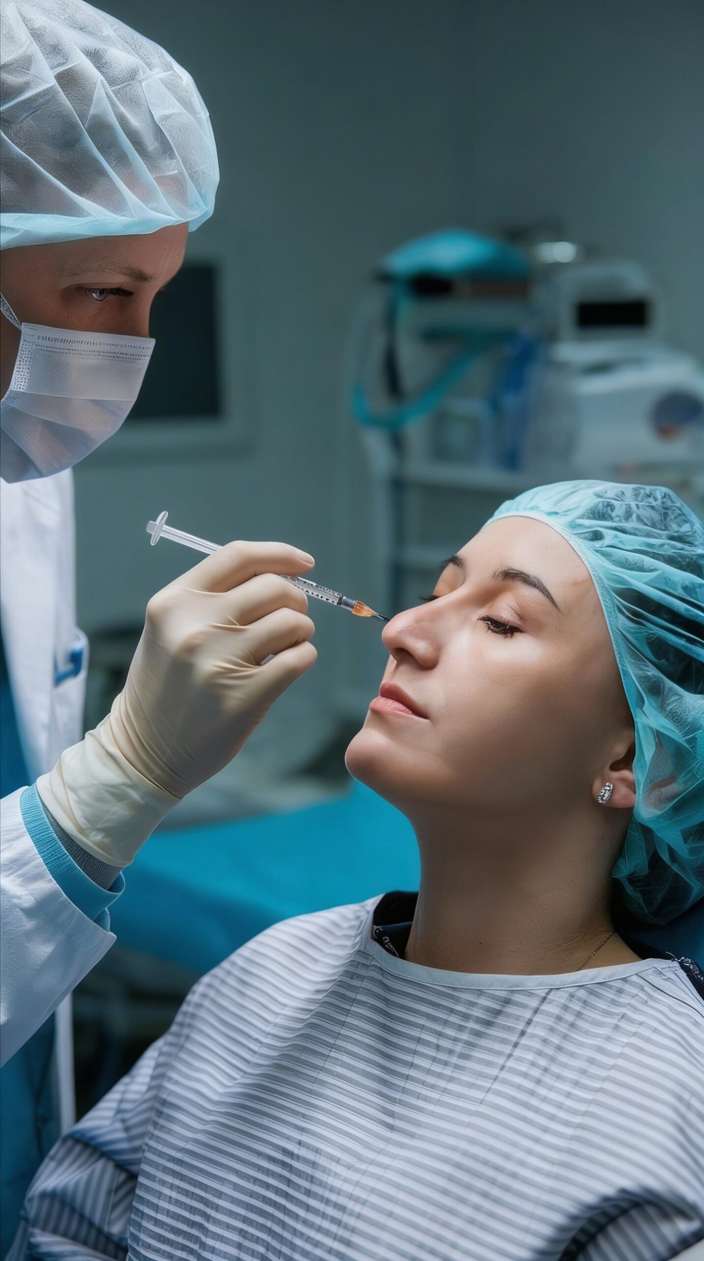 Dr. Marwan Al-Haddad performing non-surgical rhinoplasty at Reveal Clinics Riyadh