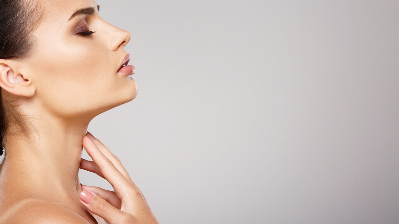 Radiesse fillers lifting and contouring jawline before Ramadan